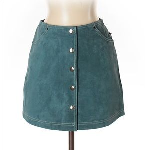 Forever 21 Teal Button Down Skirt